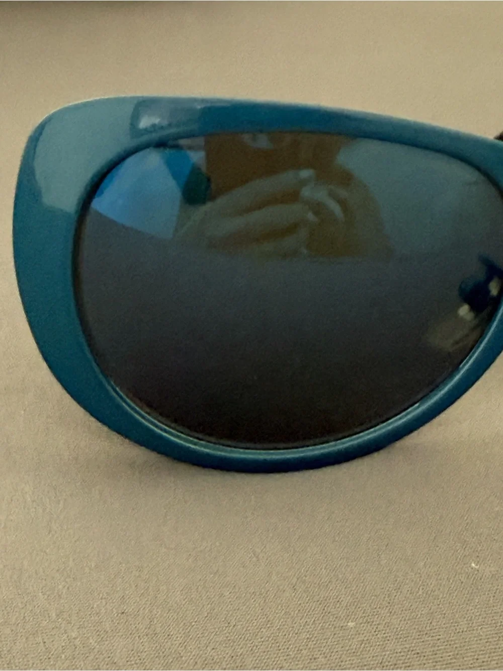 Rare Vintage Versace X99/P 65M Blue Cat Eye Oval Sunglasses Made in Italy